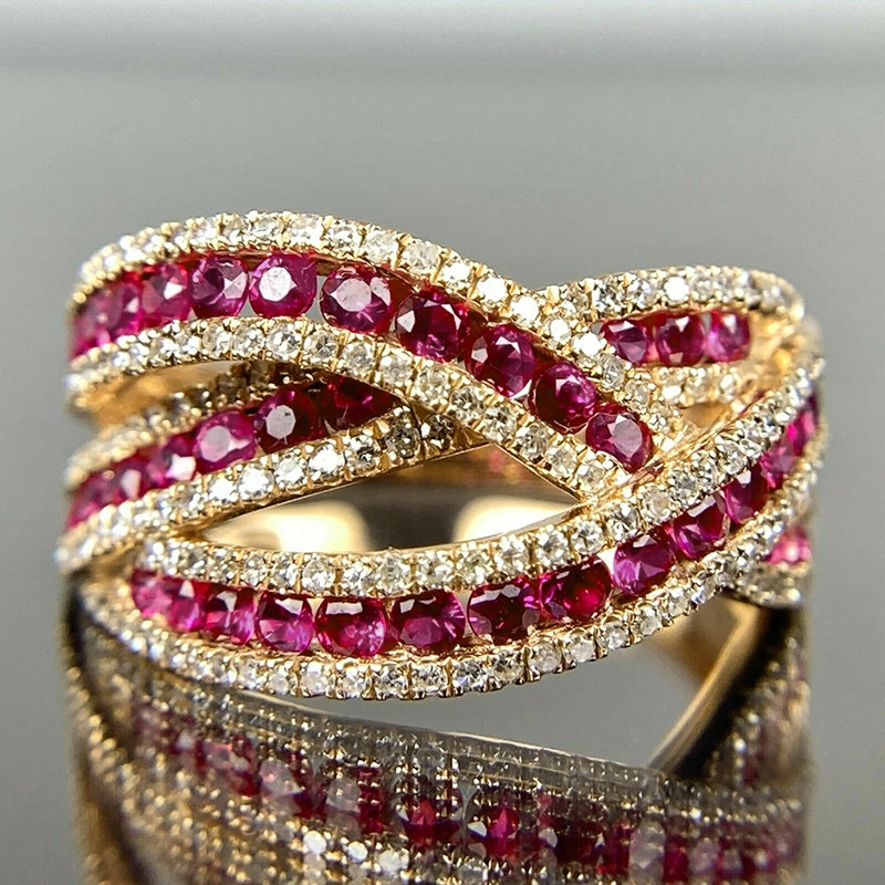 Zircon Gold-Tone Ring, picture 2 of 3