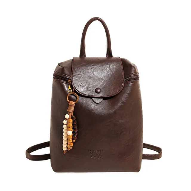 Personal Influencer Backpack New Fashion Retro Women Travel Bag Coffee - Shop at LoveMi
