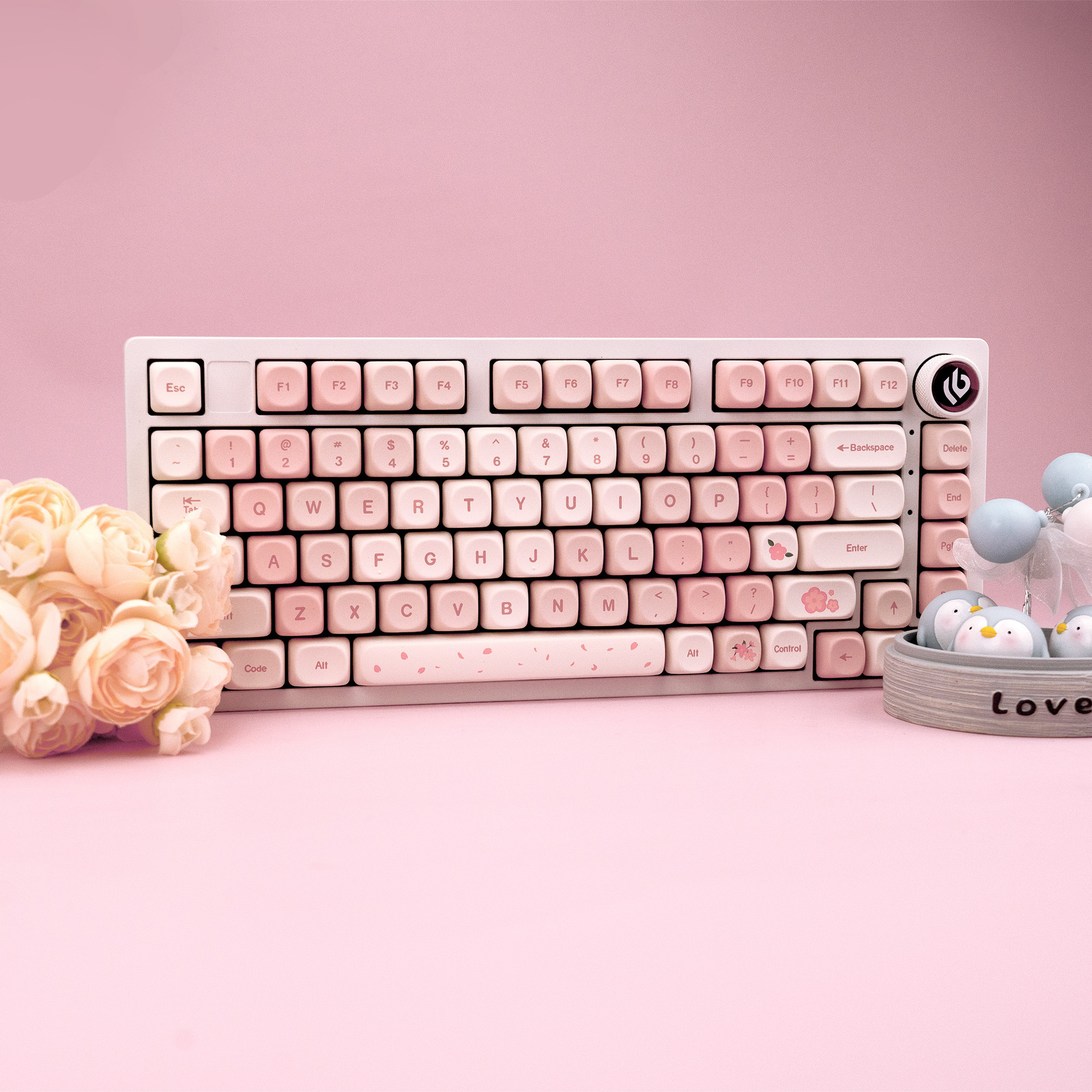 Title 8, Cherry BlossomTheme Full Set Key Cap PTB Five-s...