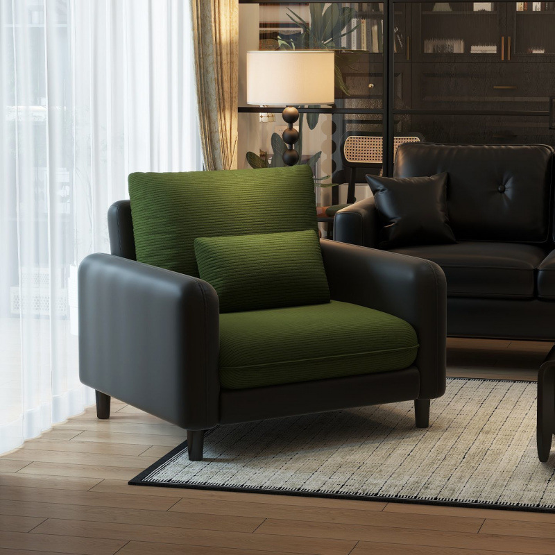 Light-luxury Vintage Single Armchair For Small Living Rooms
