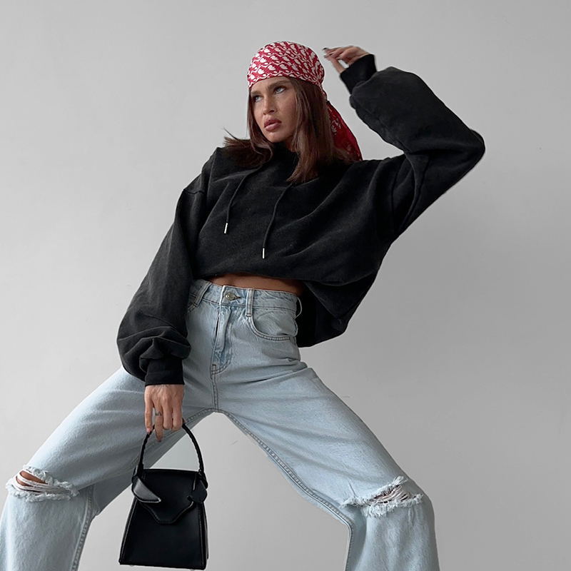 Long Sleeve Stitching Sequined Letters Street Fashion Sweater Women