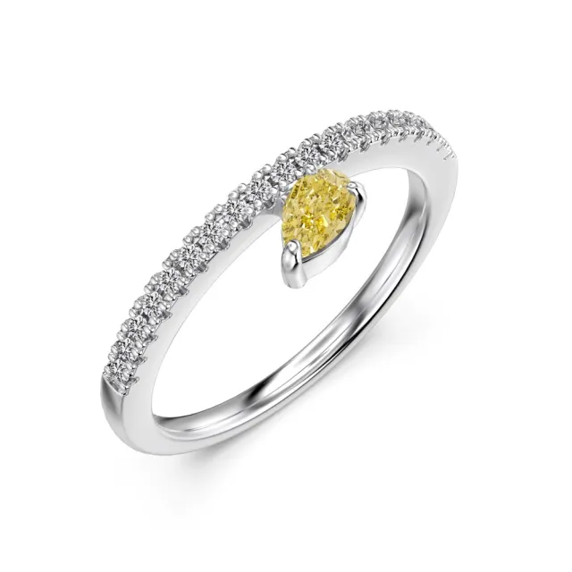 Hot S925 Sterling Silver Ring Female 3 5MM Water Drop Ice Flower Cutting Craft Platinum Dy121409Swhb - Shop at LoveMi