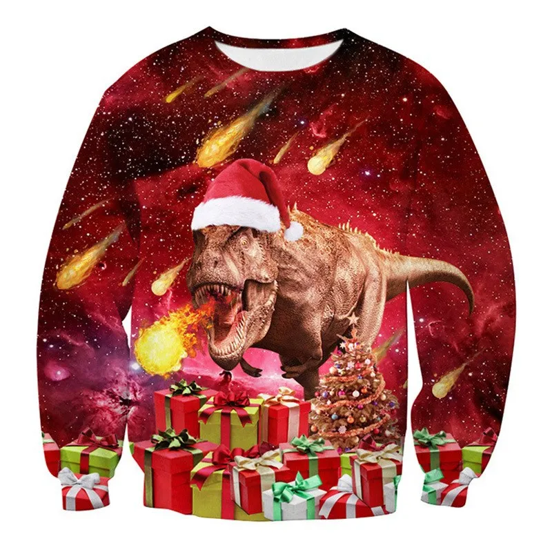 Christmas Clothing Men's And Women's Printed Round Neck Sweater - Wy18 Sdyw09-2Xl