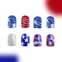 Nail Tip Finished Glitter Red And Blue Combined Multicolor view 4