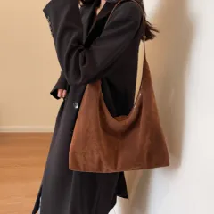 New Frosted Tote Fashion Commuter Large Capacity Large Shoulder Bag - Brown - View 1