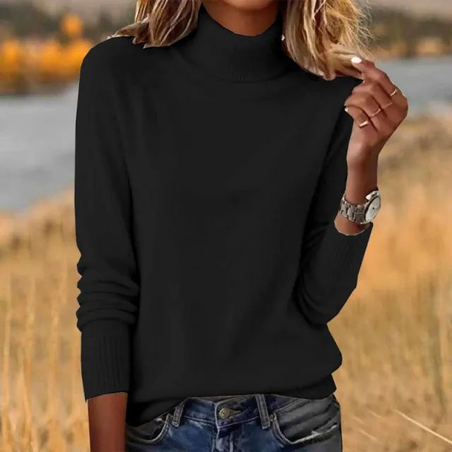 Western Style Sweater Long Sleeve Autumn And Winter Women's Clothing Black - Shop at LoveMi