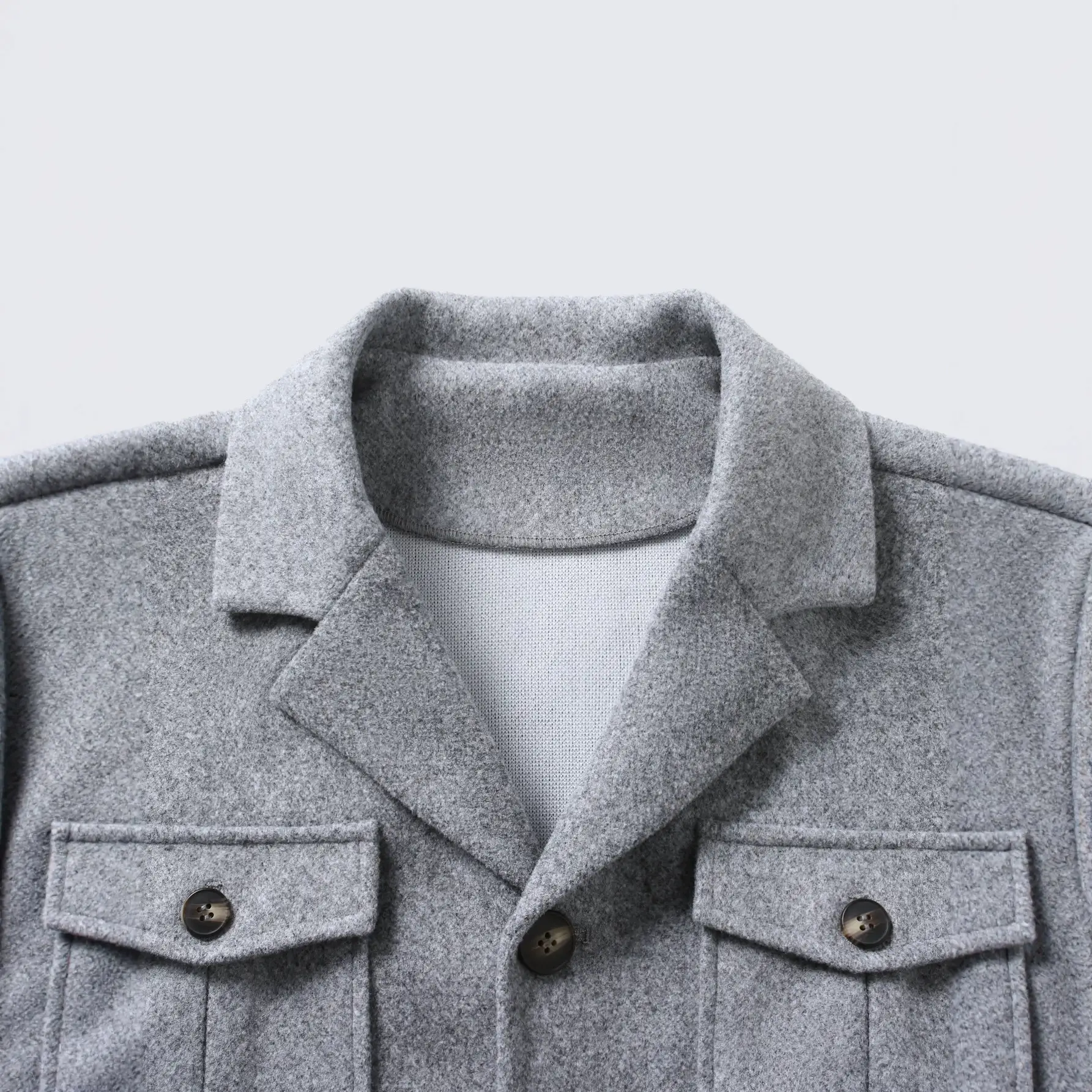 Mens Lapel Single-breasted Waist-cinched Coat With Multiple Pockets