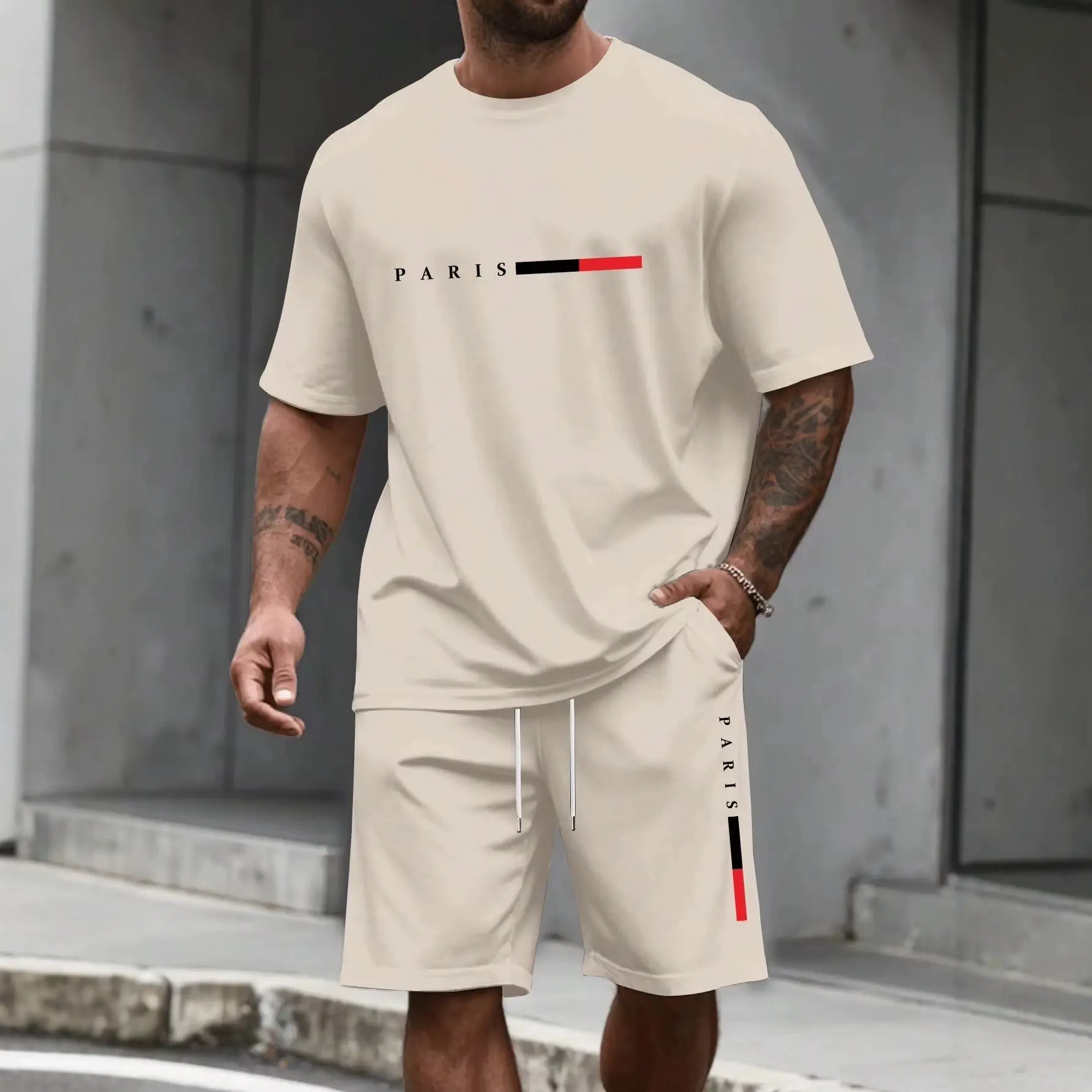 Printed Mens Two-Piece Sports Suit