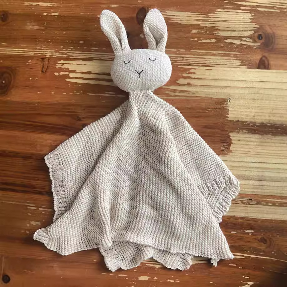 Cute Rabbit Toy Appeasing Towel Knitted Pure Cotton