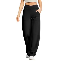 Nude Feel V Waist Cross With Pocket Fitness Sports Yoga Casual Pants - Nude - View 1