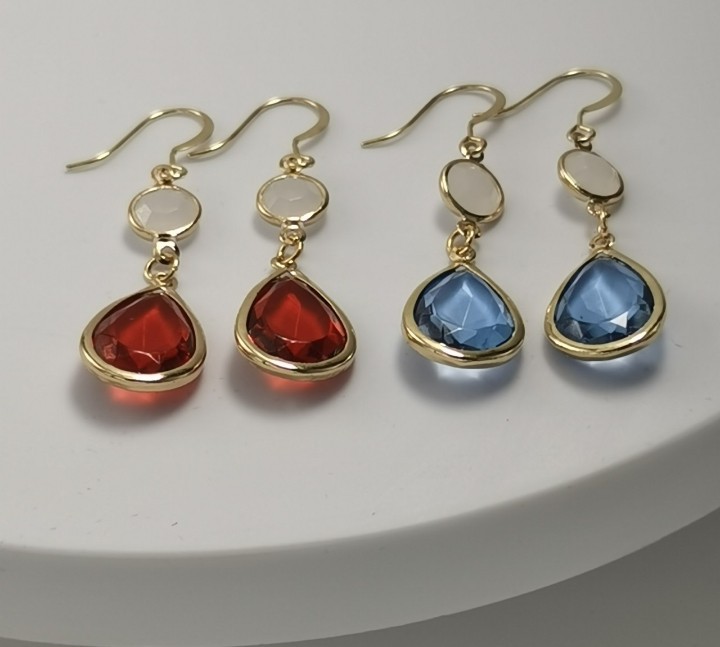 Long Womens Earrings Round Design - Jewelry & Watches