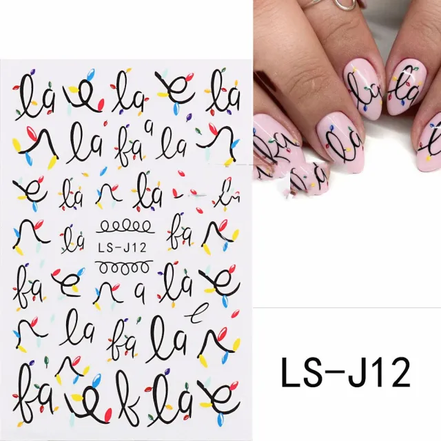 Manicure 3D Back Glue Cartoon Cute Christmas Tree Ls J12 Bare Clip - Shop at LoveMi