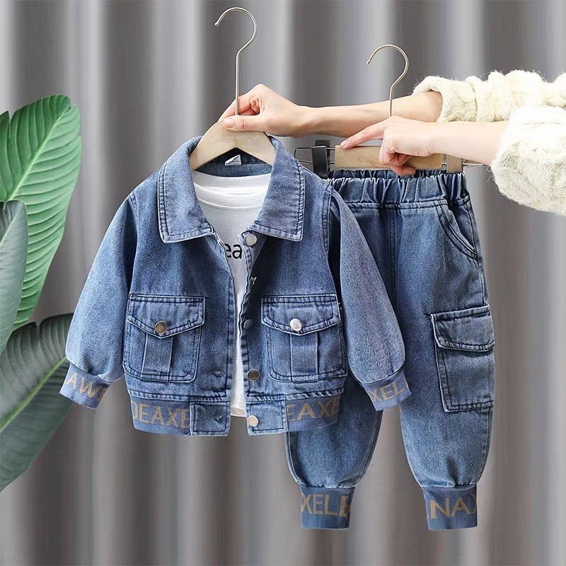Boys Denim Suit Spring Clothes Western Style - Image 9