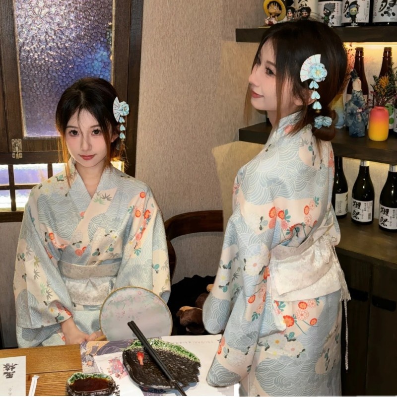 Retro Formal Attire For Girls Japanese-style Bathing Kimono For Photos product image