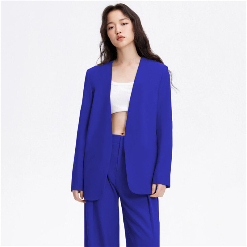 Casual Blazer And Wide-leg Pants Two-piece Set 10