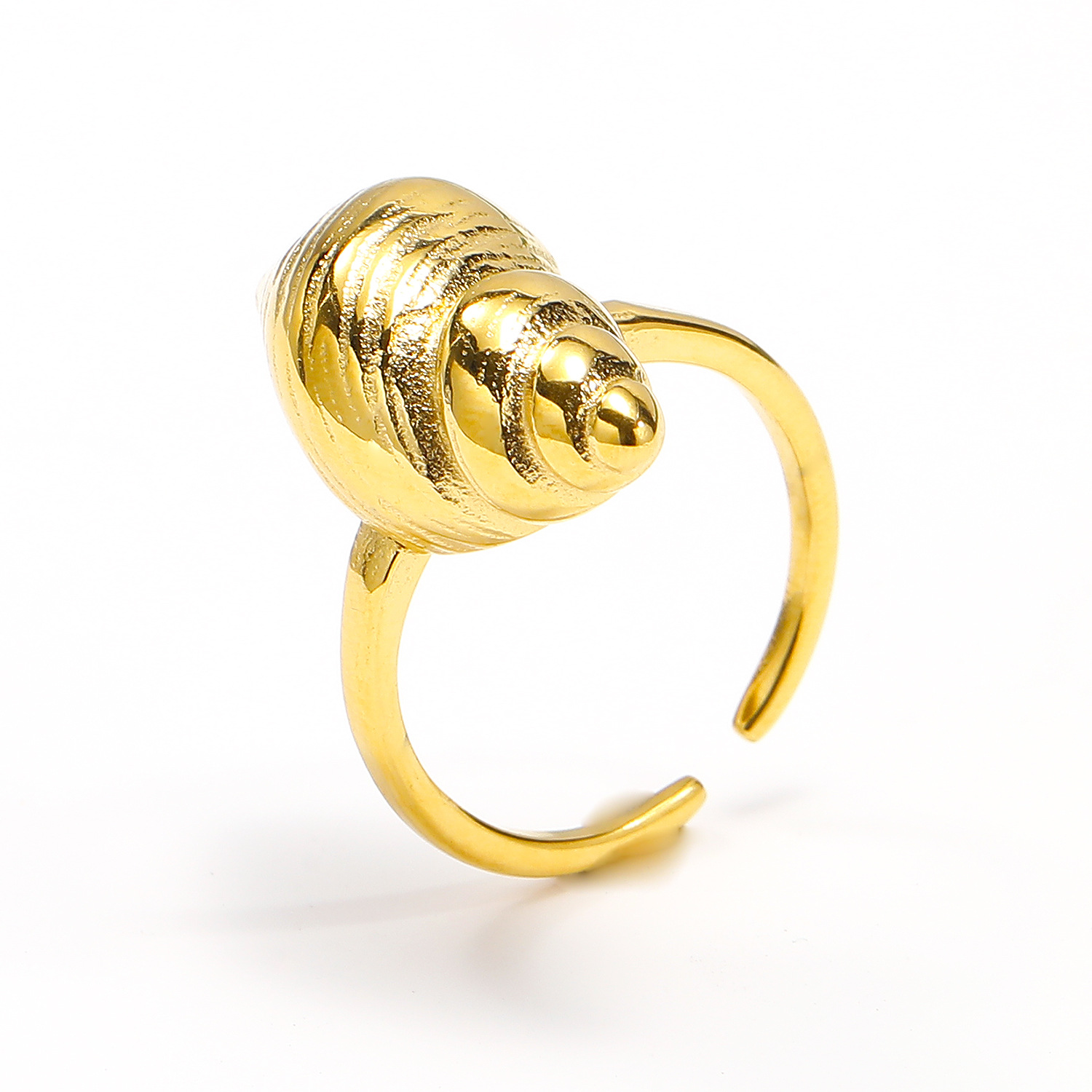 Spiral Conch-shaped Unique Titanium Steel Ring Women