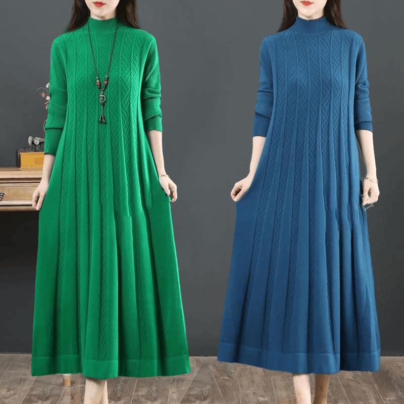 Title 6, Plus Size Long Sleeve Long Dress Women