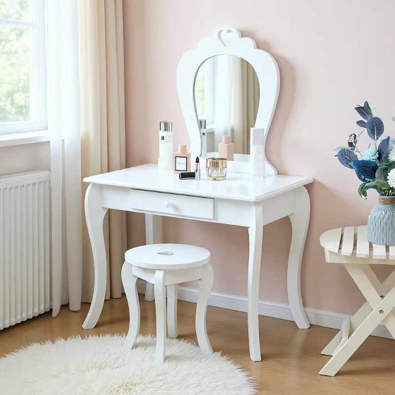 Dresser, Dressing Stool, Bedroom Bedside Makeup Mirror