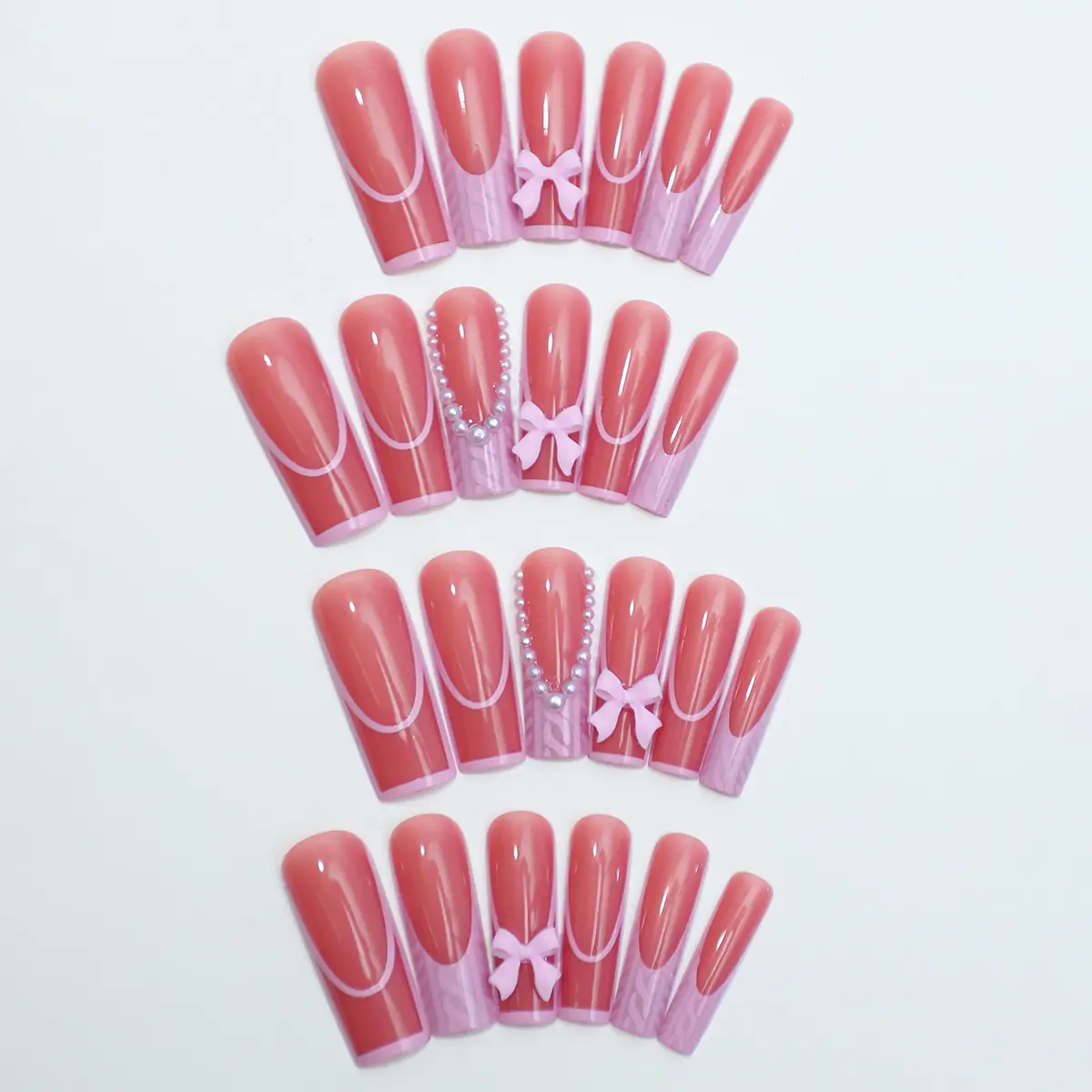 Lengthened Water Pipe Wear Nail Bow Pearl