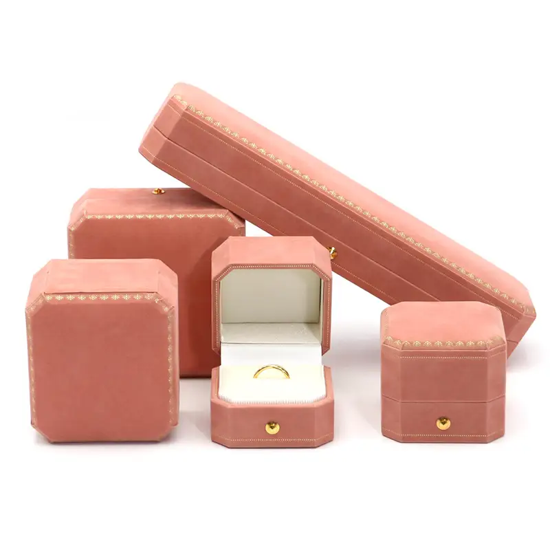 Creative Octagonal Lace Jewelry Gift Ring Pendant Box Earrings Bracelet Storage Box