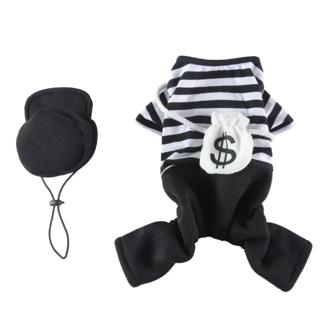 Pet Clothes Cosplay Funny Outfit Dog Clothes Butterfly Wings Festival Sdz154 Black And White Stripes - Shop at LoveMi