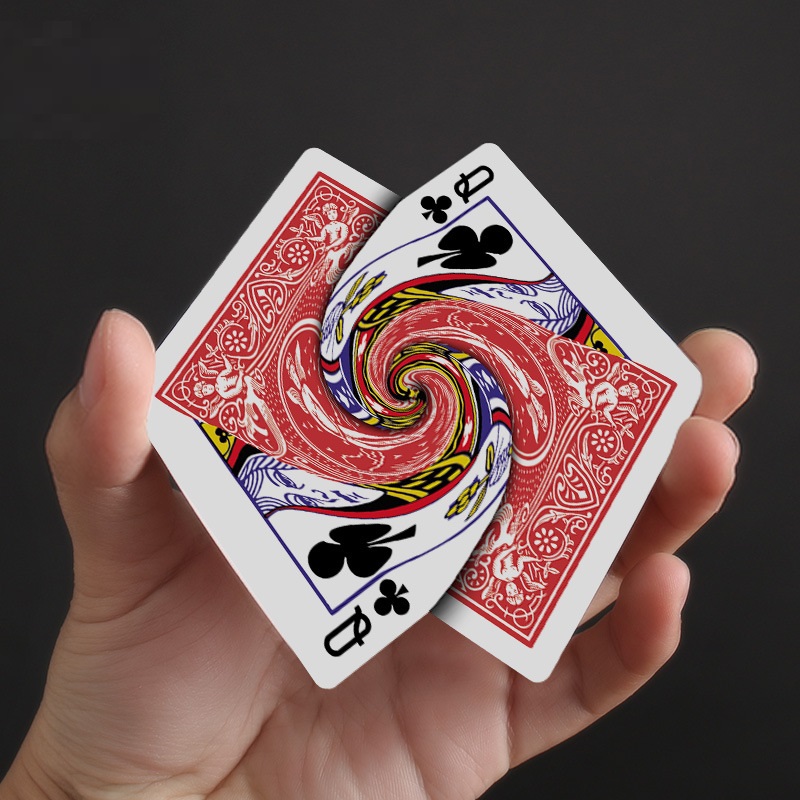 Rotary Card Close-up Performance Magic Props (Red-Only Prop