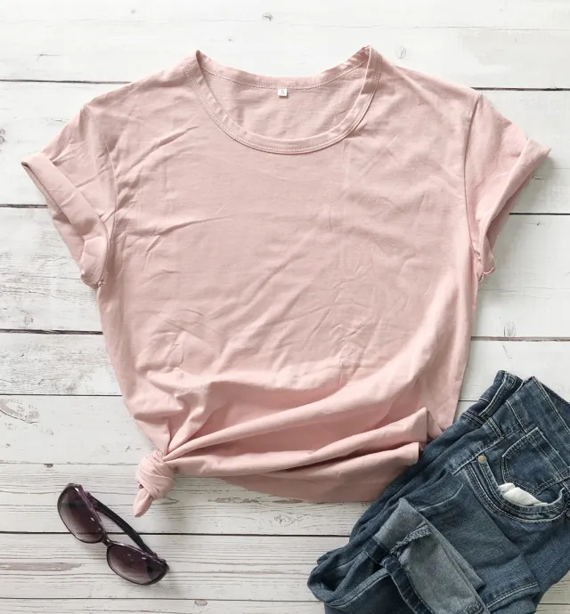European And American Loose Short Sleeve Peach T Xxxl - Shop at LoveMi