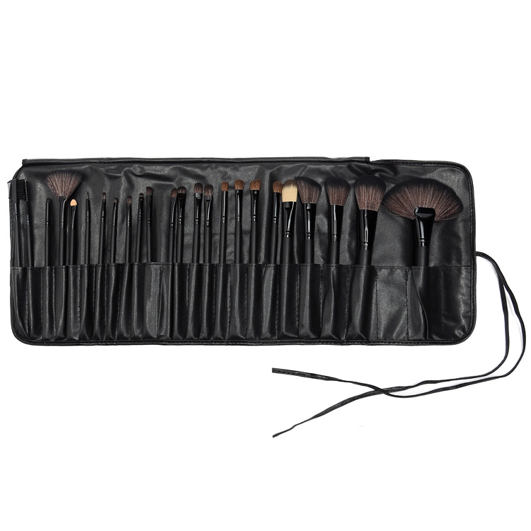 Makeup Brush With Horse Hair Black Wood Color Makeup Full Set Black Ribbon Horse Hair - Shop at LoveMi