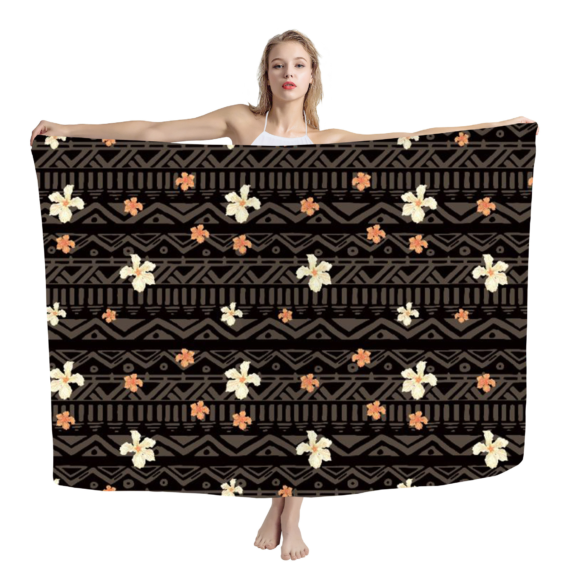 Cover Shawl Hawaiian Travel Beach Bath Towel Polynesian Seaside Quick drying Wrap Yarn Zrd1507 - Shop at LoveMi