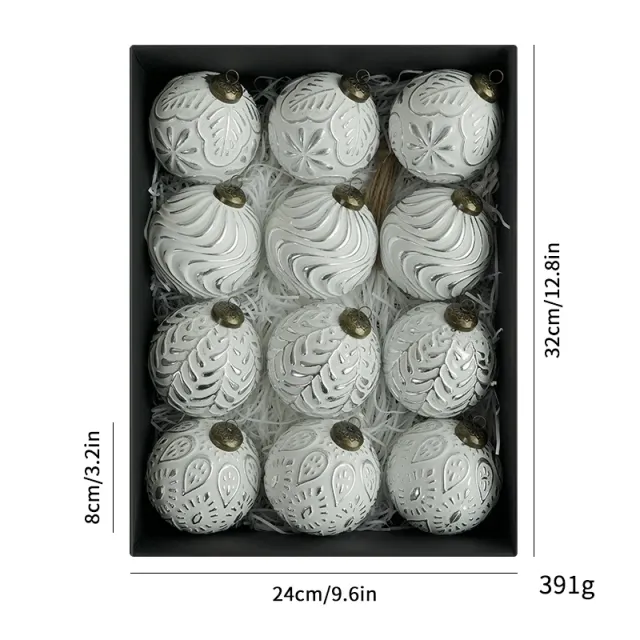 8cm Ancient Christmas Ball Decorative Ornaments Antique Ball Silver - Shop at LoveMi