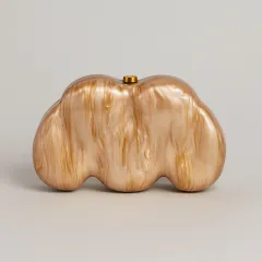Women's Fashion Wedding Dinner Clutch - Brown - View 1