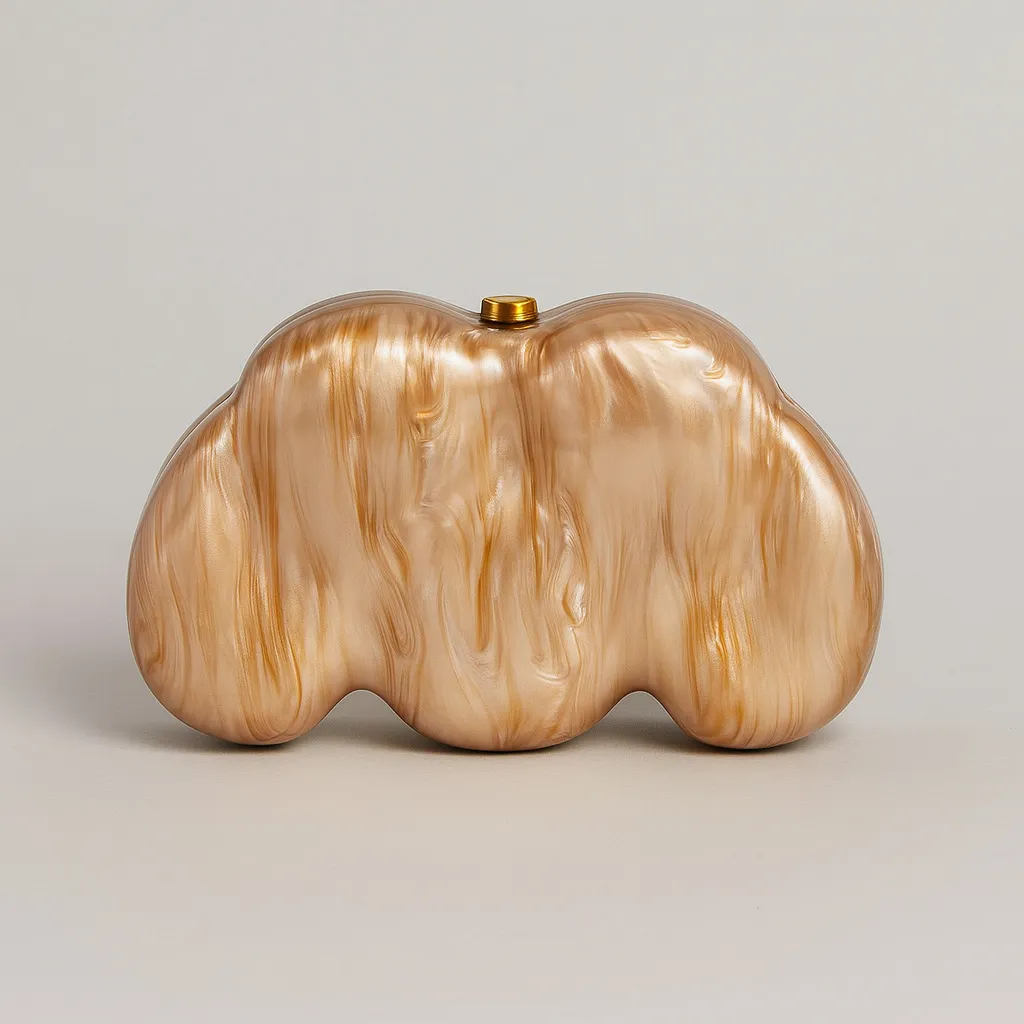 Women's Fashion Wedding Dinner Clutch - Brown