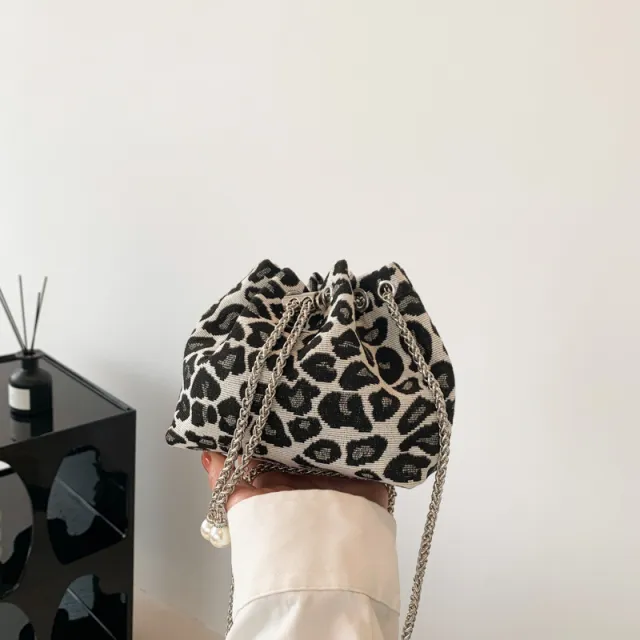 Summer Leopard Print Women's Fashion Woven Crossbody Chain Shoulder Bag Leopard - Shop at LoveMi
