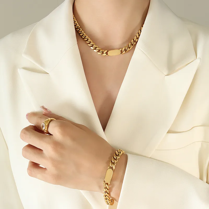 Cold Ins Style Chain Necklace Bracelet Jewelry