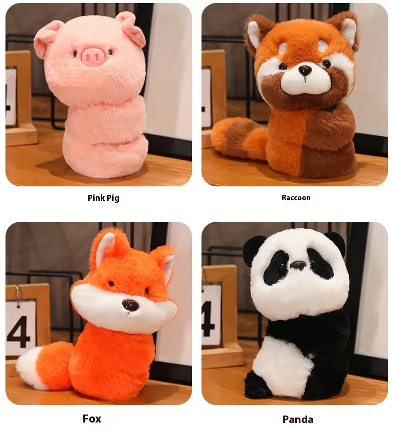 Sitting Style Bracelet Zoo Plush Doll