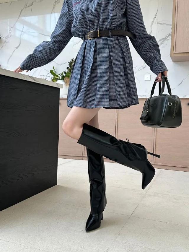 Design Black Slimming Leg Warmer New High heel Boots Black - Shop at LoveMi