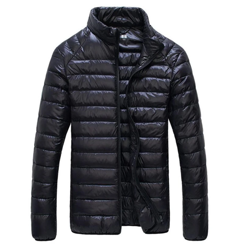 Title 7, Mens lightweight down jacket with stand collar...