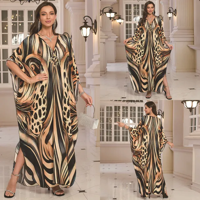 Fashion Personalized Cotton Printed Beach Dress Women Zs246321 Leopard Point - Shop at LoveMi