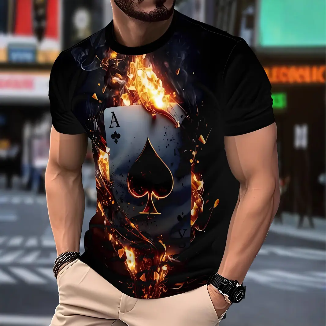 Mens Casual Stylish And Minimalist Summer Short-sleeve