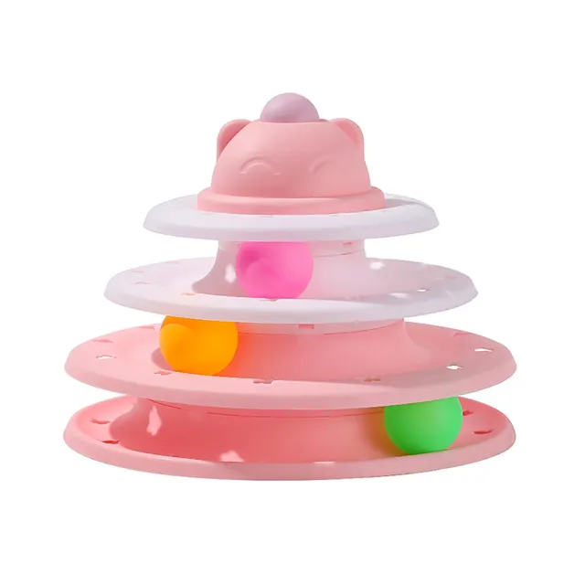 Cat Self Hi Track Amusement Plate Interactive Educational Toys Pink And White - Shop at LoveMi