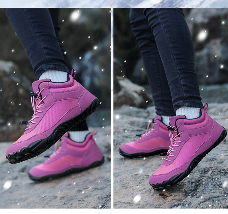 Title 11, Fleece-lined Waterproof Snow Boots Couple High-...