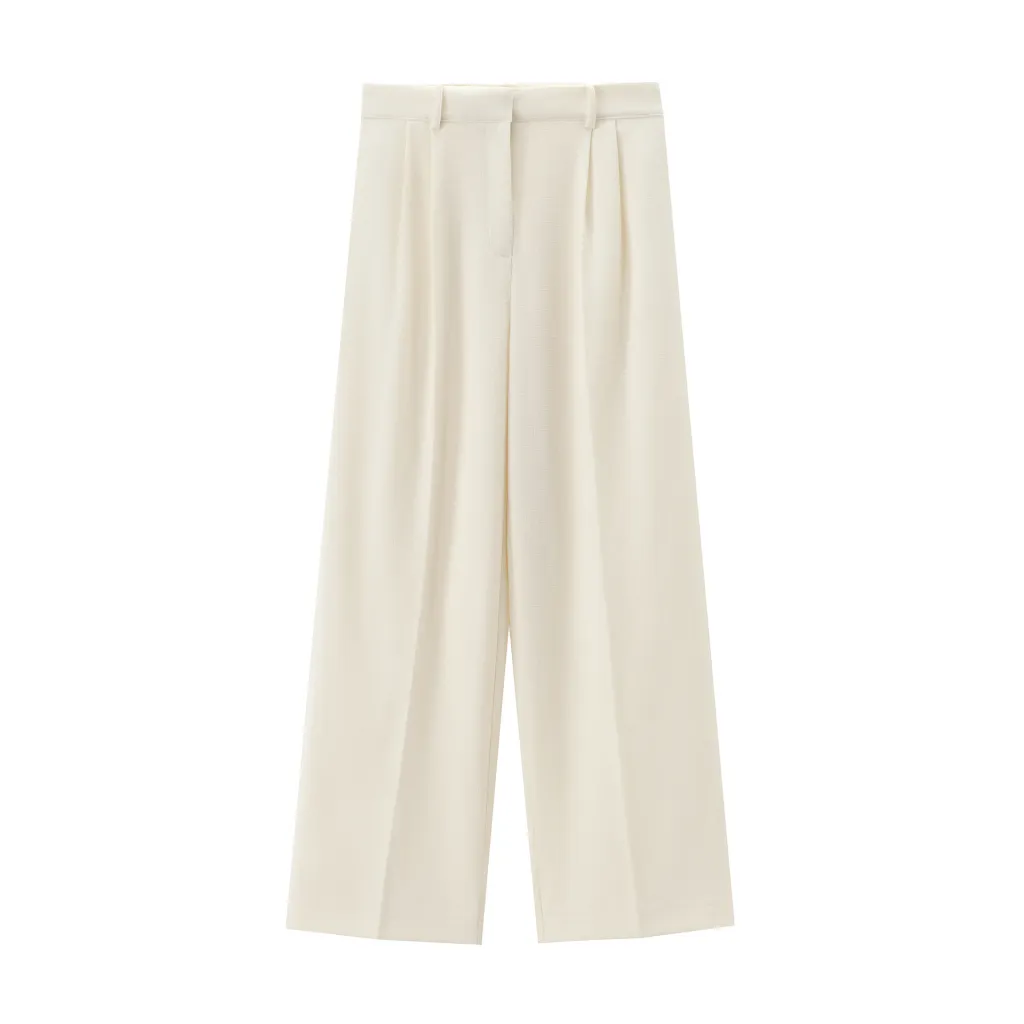 Women's European And American Style Flip Trim Short Vest Casual Trousers - Pants