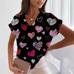 Printed Cute Sweet Short-sleeved T-shirt - Amtr1Gc232712G - View 1