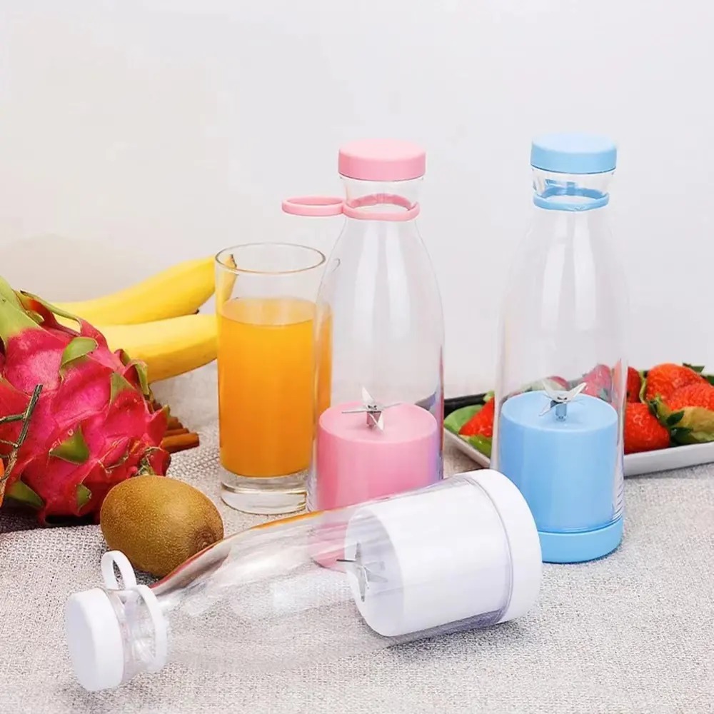 Electric USB Wine Bottle Juicer Cup 6-leaf Cutter Head