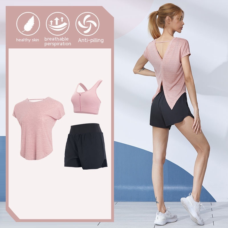 Women's Fashionable Slimming Summer Shirt Loose Yoga Top