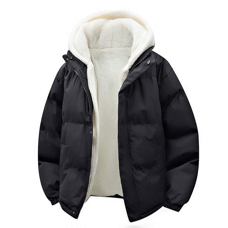 Thickened Stand-collar Faux Two-piece Down Jacket