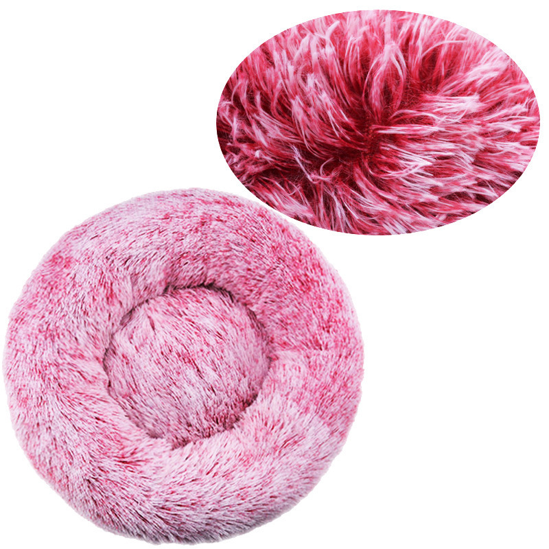 Machine-washable Plush Round Dog Bed
