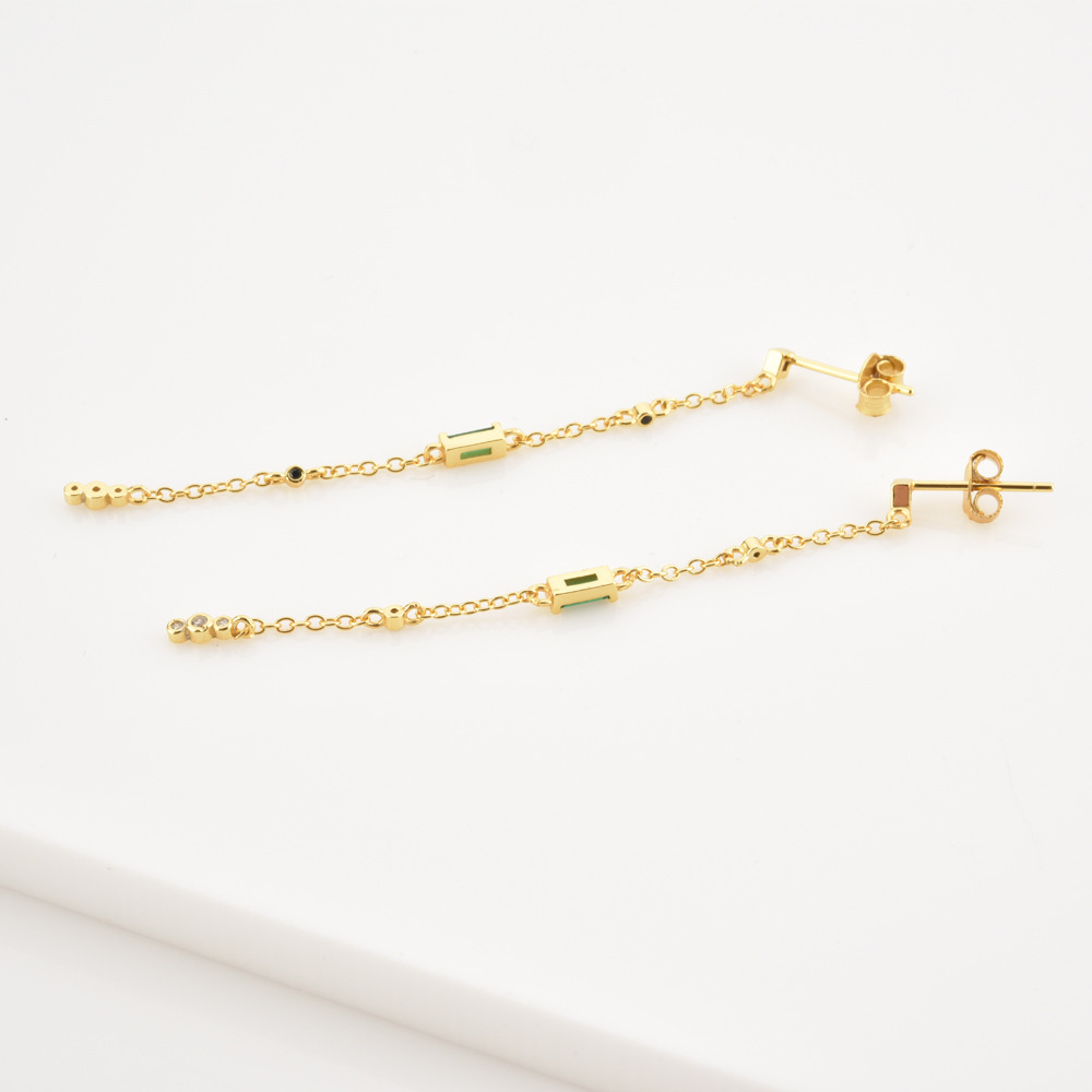 Women's Fashion Personality One-line Hanging Earrings