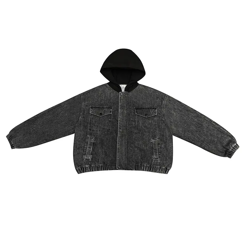 New Solid Color Three-dimensional Pocket Decorative Hooded