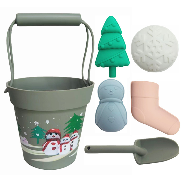 Beach Bucket Christmas Green